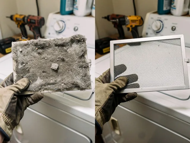Professional lint trap cleaning by Guilford Dryer Vent Cleaning in Guilford