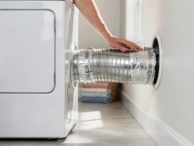 Professional dryer vent hose installation by Guilford Dryer Vent Cleaning in Guilford