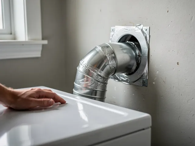 Guilford Dryer Vent Cleaning expert performing professional dryer vent repair and installation in Guilford