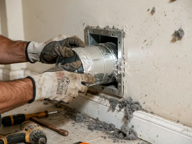 Professional dryer vent repair and installation by Guilford Dryer Vent Cleaning in Guilford