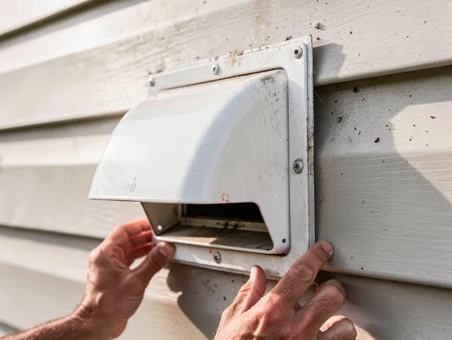 Guilford Dryer Vent Cleaning technician delivering thorough residential dryer vent cleaning service in Guilford
